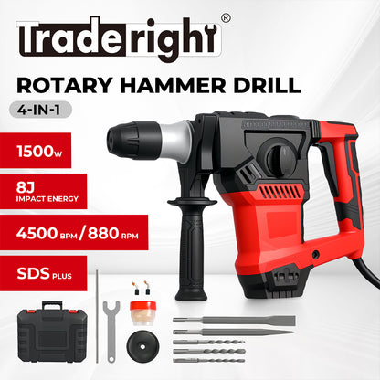 Traderight Hammer Drill Heavy Duty Corded Electric Impact Driver with Bit Set