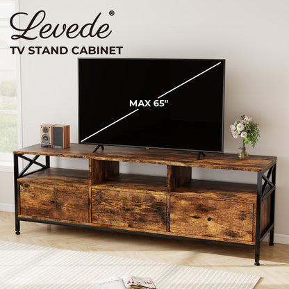Levede TV Stand Cabinet Entertainment Unit with Drawers Shelves for 65 Inch TV