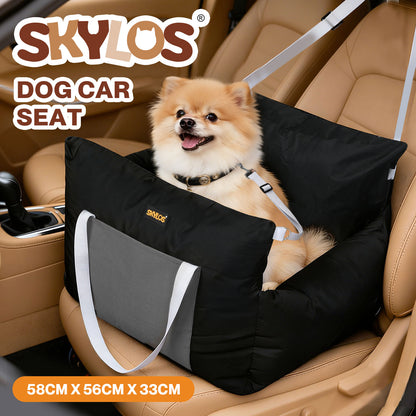 Skylos Dog Car Seat Travel Bed Carrier Portable Pet Booster Seat Washable Puppy