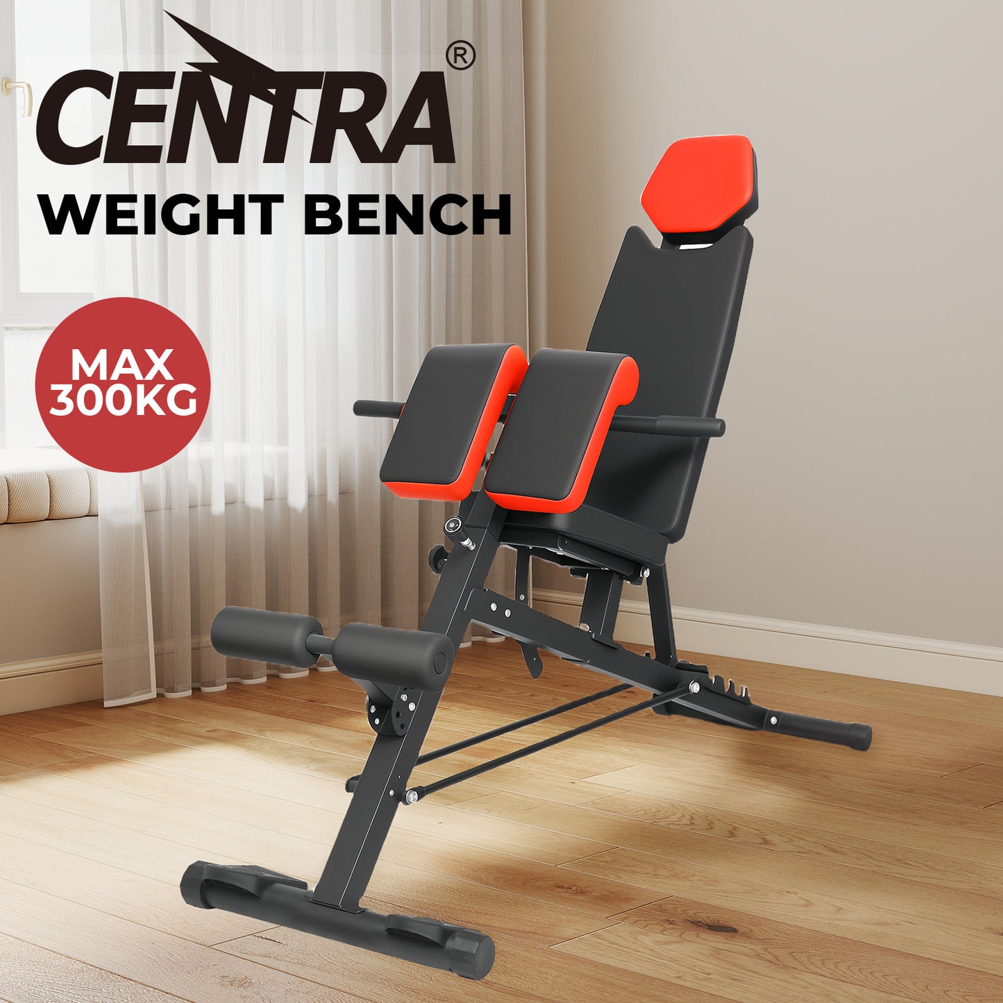 Centra Weight Bench Adjustable Foldable Strength Training Full Body Workout Gym