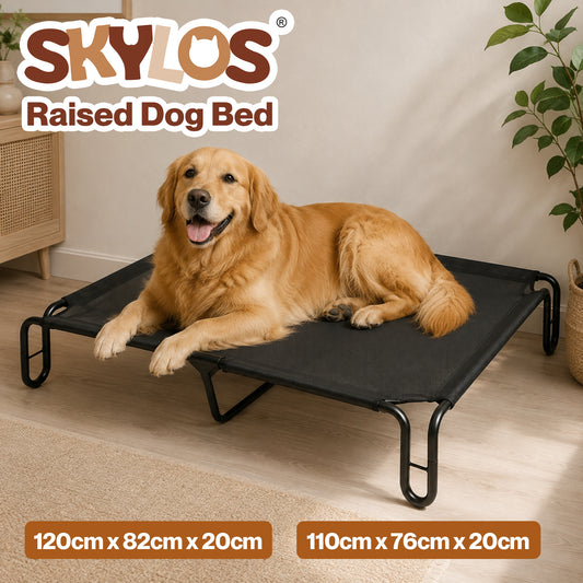 Skylos Elevated Dog Bed Large Breathable Mesh Cooling for Indoor Outdoor