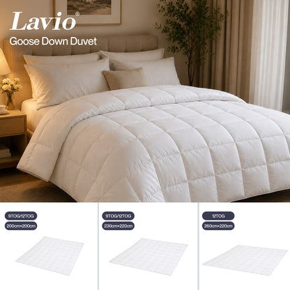Lavio Duvet Goose Down Quilt Breathable Washable White