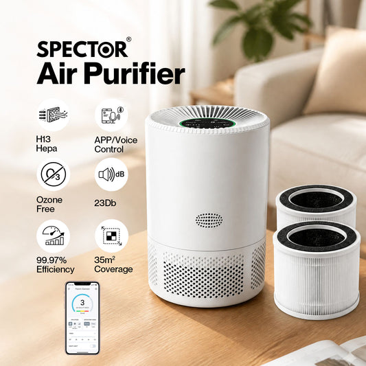 Spector Air Purifier and Filter H13 HEPA Smart Quiet APP Control for Home