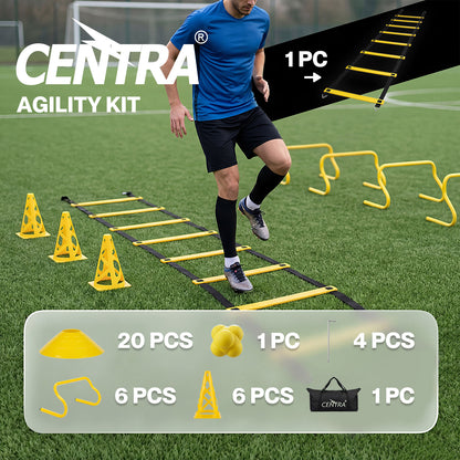 Centra  Football Training Equipment Pro Agility Kit Speed Ladder Cones Hurdle