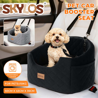 Skylos Dog Booster Car Seat Safe Travel Carrier Bed Bag Basket Pet Puppy Cat