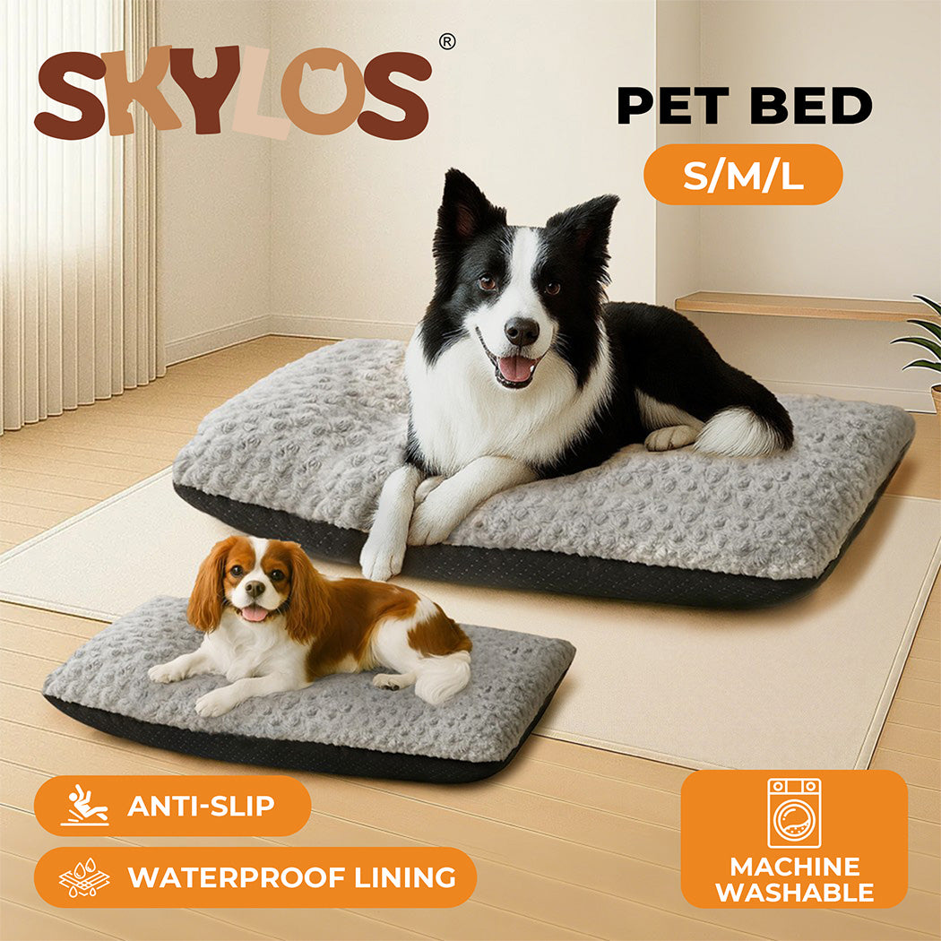 Skylos Pet Dog Bed Calming Anti Anxiety Cushion Warm Velvet Waterproof Washable