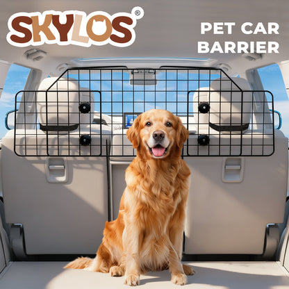 Skylos Dog Car Barrier Universal Pet Barrier Guard Adjustable Safety Travel