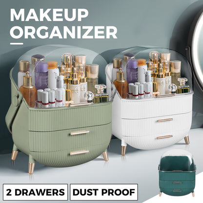 Portable Makeup Organiser Cosmetic Case Carry Storage Box Jewelry Holder White