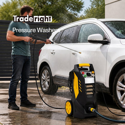 Spector Pressure Washers 2200W with Foam Bottle Patio for Car Cleaning Yellow