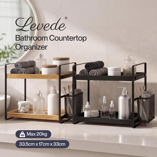 Levede 2 Tier Bathroom Organiser Countertop Perfume Skincare Storage Shelf