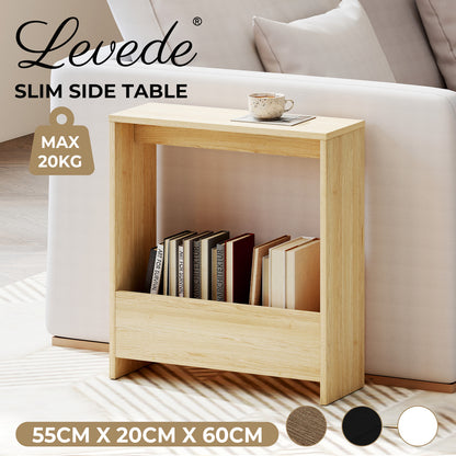 Levede Slim Side Table Storage Small Space Sofa End Table Bedside Living Room