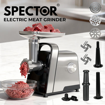 Spector Meat Grinder Electric Mincer Sausage Filler Kibbe Maker Stainless Steel