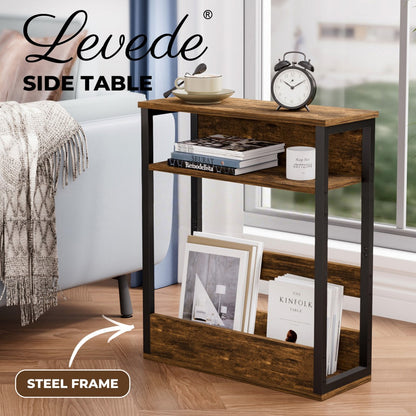 Levede Coffee Table with Storage Shelf Bedside Cabient Sofa Side End Tables