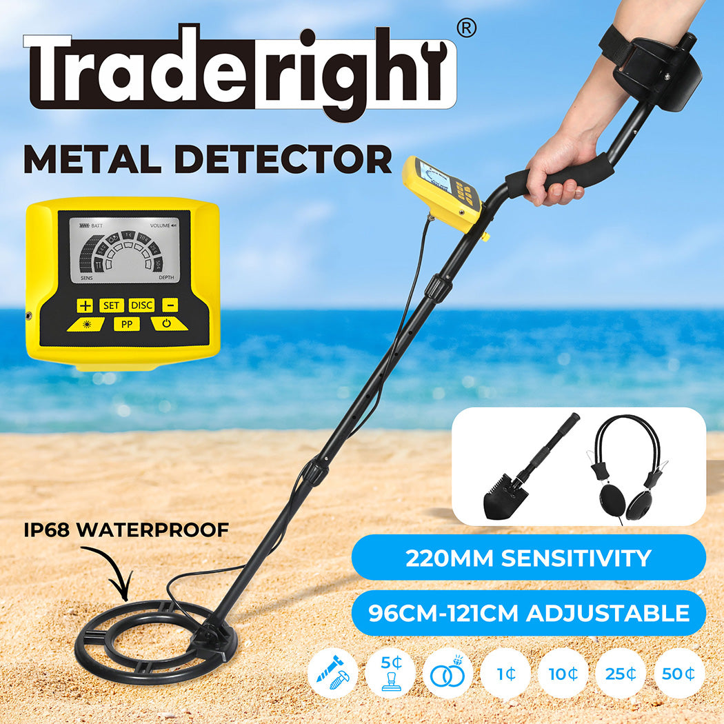 Traderight Deep Professional Metal Detector Hunt Treasure Gold Coins Waterproof