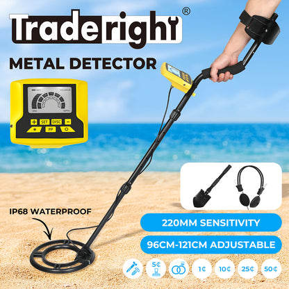 Traderight Deep Professional Metal Detector Hunt Treasure Gold Coins Waterproof
