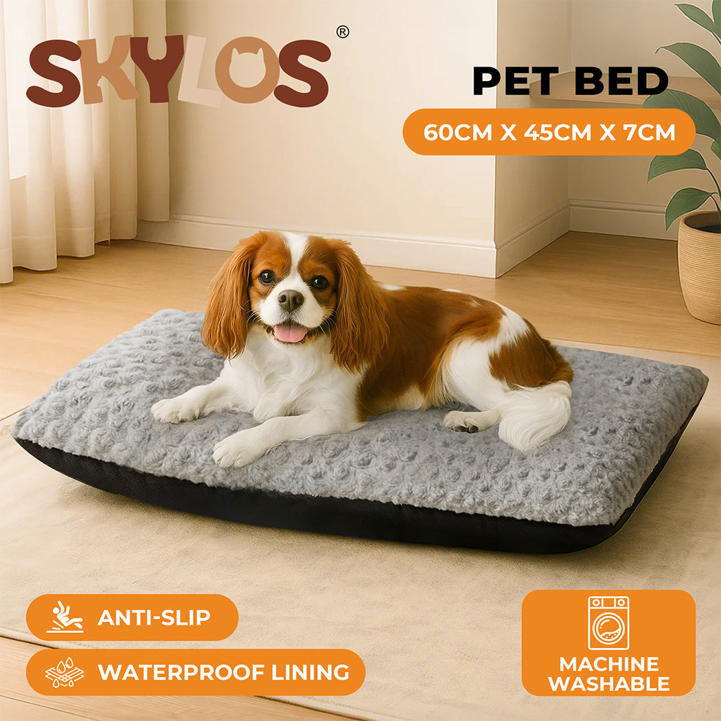 Skylos Pet Bed Cushion Small Dog Calming Bed Waterproof Machine Washable Cover