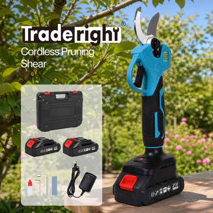 Traderight Pruning Shears 450W Brushless LCD SK5 Blade for Garden Cutting Blue