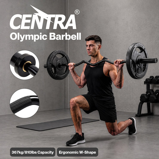 Centra EZ Arm Curl Bar Weight Lifting 4ft Olympic Barbell for 2'' Weight Plates