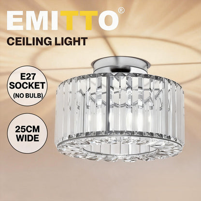 Emitto Crystal Ceiling Light Modern Chandelier Bedroom Hallway Pendant Lamp E27