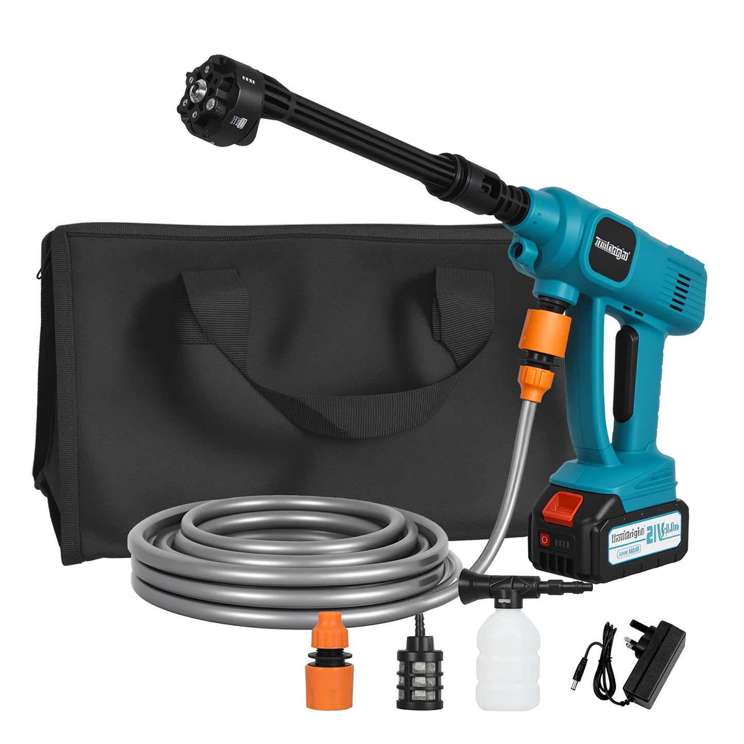 Traderight Cordless Portable Pressure Washer 50Bar 230L/H Spray Gun Car Cleaner