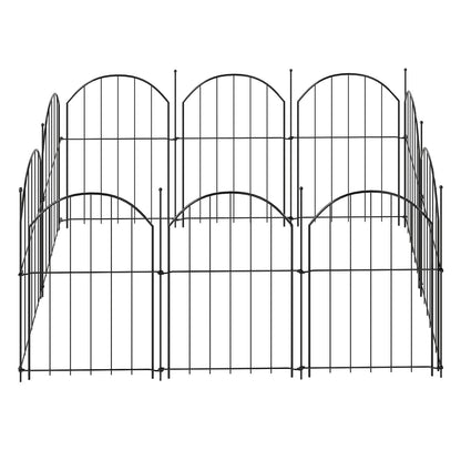 Levede Animal Barrier Metal Decorative Garden Fence Outdoor Pet Border 10 Pack