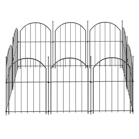 Levede Animal Barrier Metal Decorative Garden Fence Outdoor Pet Border 10 Pack