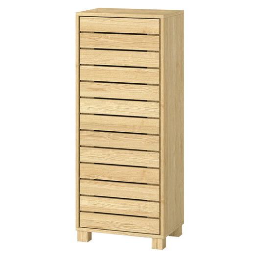 Levede Floor Bathroom Storage Cabinet Handleless Wood Floor Shelf Unit Cupboard