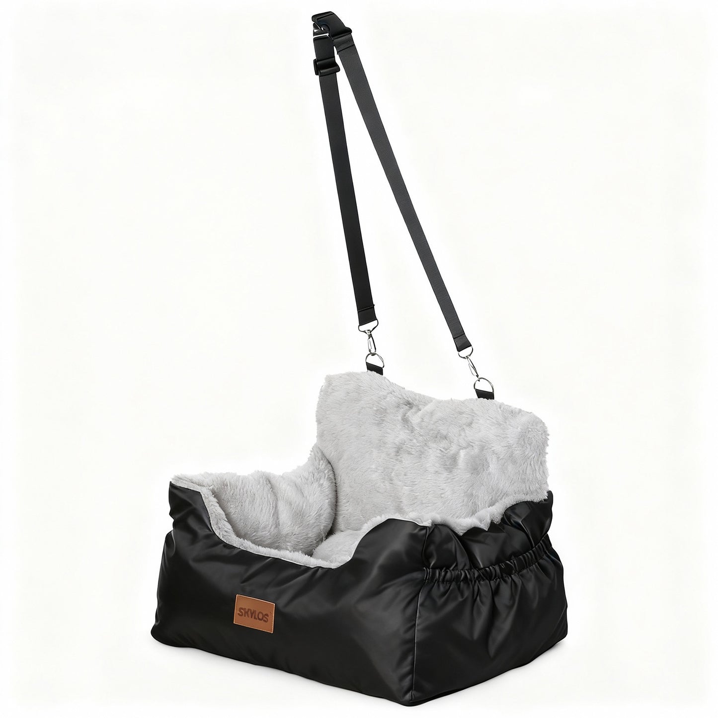 Skylos Small Dog Booster Car Seat Dog Washable Pet Travel Bed With Leash Storage