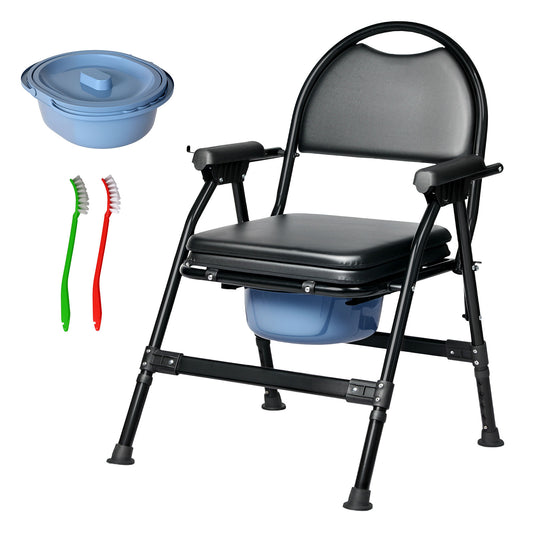 Levede Commode Toliet Chair for Disabled Folding Adjustable Remmoveable Seat