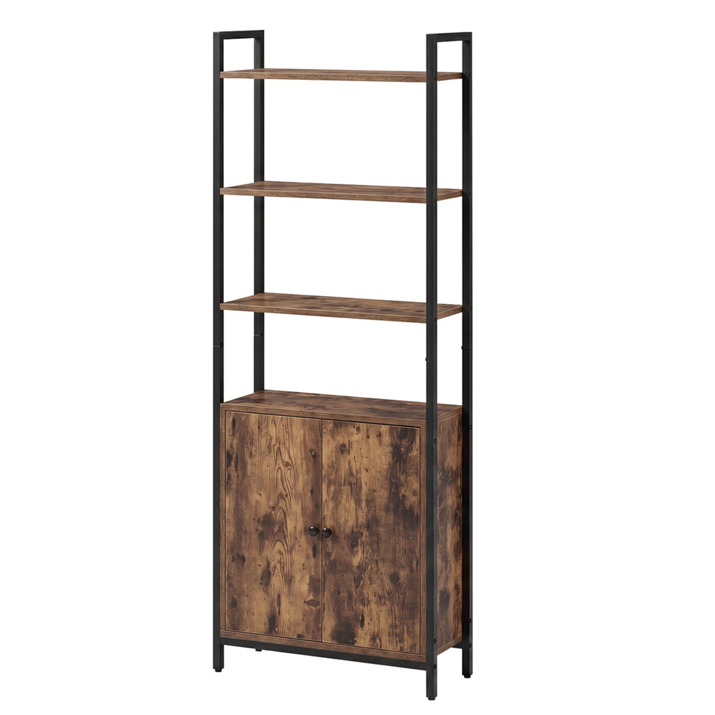 Levede Bookshelf 6 Tier Adjustable Display Shelf  90kg Living Room Walnut Colour
