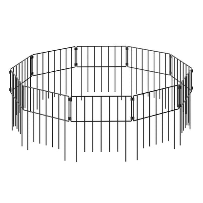Levede 10 Pack Animal Barrier Outdoor Pet Border Metal Decorative Garden Fence
