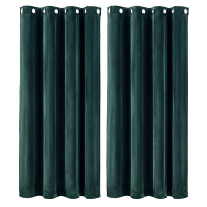 Marlow Thick Thermal Blackout Curtains Velvet Eyelet Ring Top Ready Made