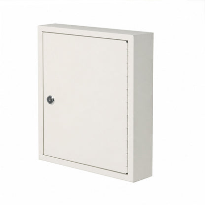 Levede Key Safe Cabinet 42-Key Steel Wall Mounted Lock Box With Labels White