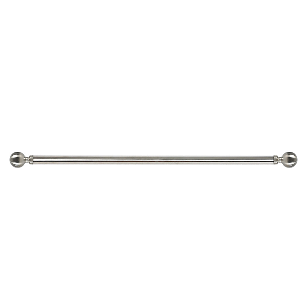 Marlow Steel Curtain Rod Quiet Rail Pole Set Extendable Adjustable Satin Nickel