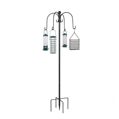 TOQUE Complete Bird Feeding Station 4 Feeders Outdoor Garden Wild Birds Feeder