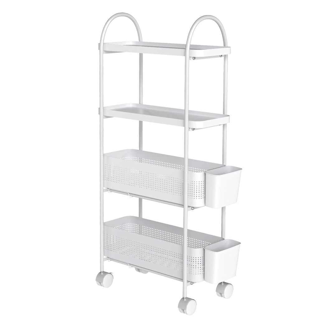 Levede Slim Stroage Trolley Cart on Wheel for Kitchen Bathroom Narrow Space Rack