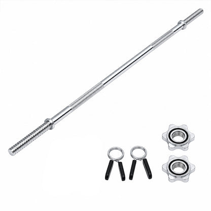 Centra 2'' Olympic Barbell Bar 5ft Weight Lifting Gym Training Bar Spring Clips