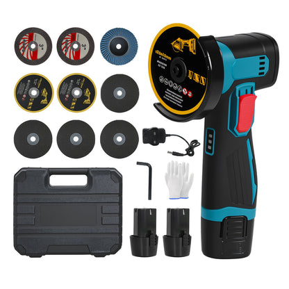 Traderight Mini Cordless Angle Grinder 2 Battery Charger Polishing Cutting 12V
