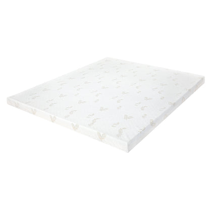 Lavio Memory Foam Mattress Topper 7cm Single Double Dual Layer Washable Non Slip