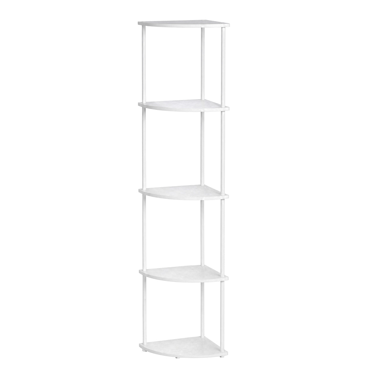 Levede Corner Bookcase Adjustable Corner Bookshelf Unit for Living Room White