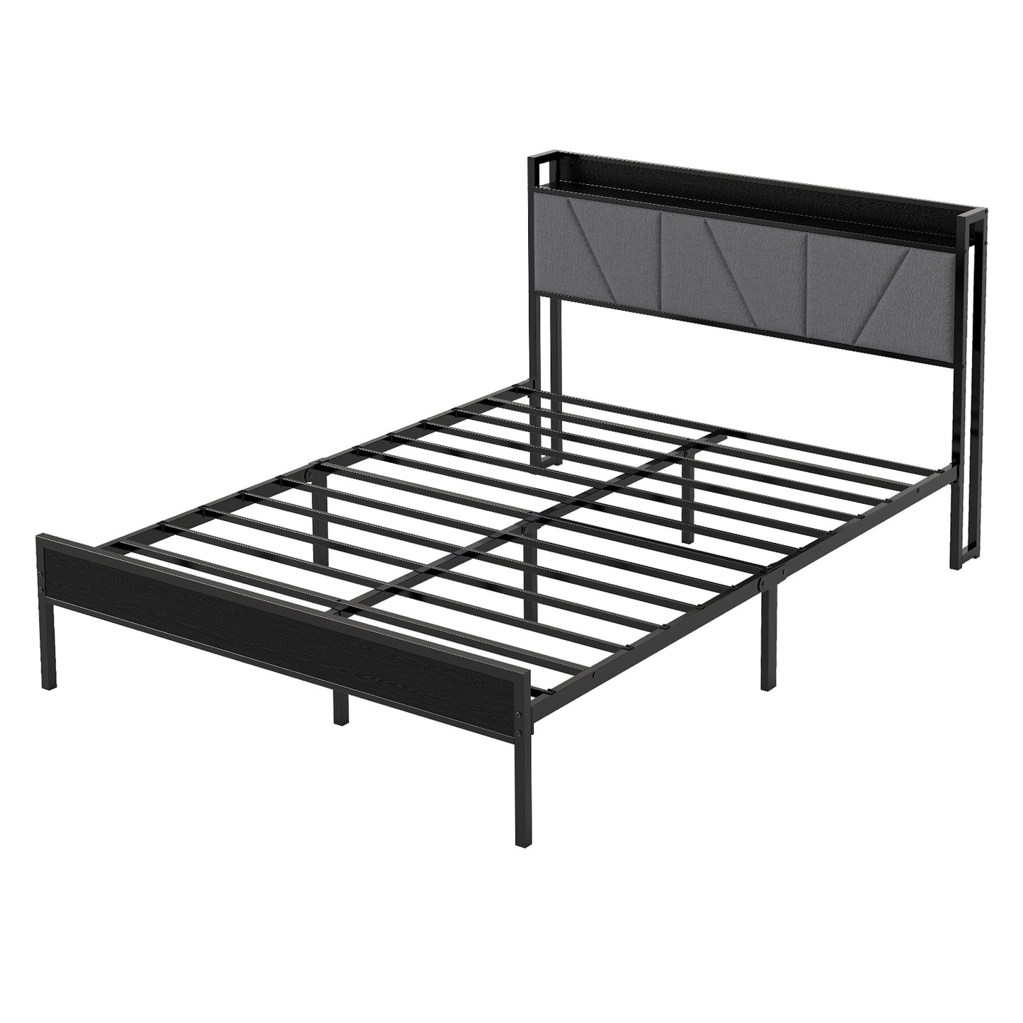 Levede Bed Frame Metal Platform with Headboard Heavy Duty Home Furniture Storage