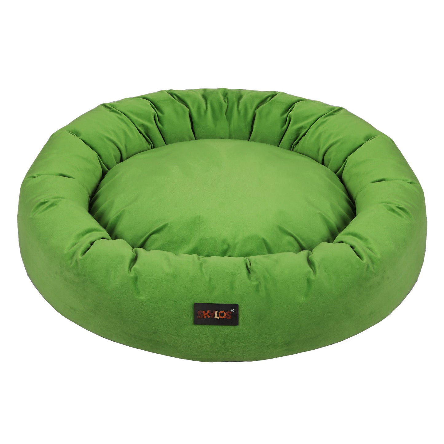 Donut Dog Bed Velvet Calming Washable Large Small Pet Cushion Soft Mattress