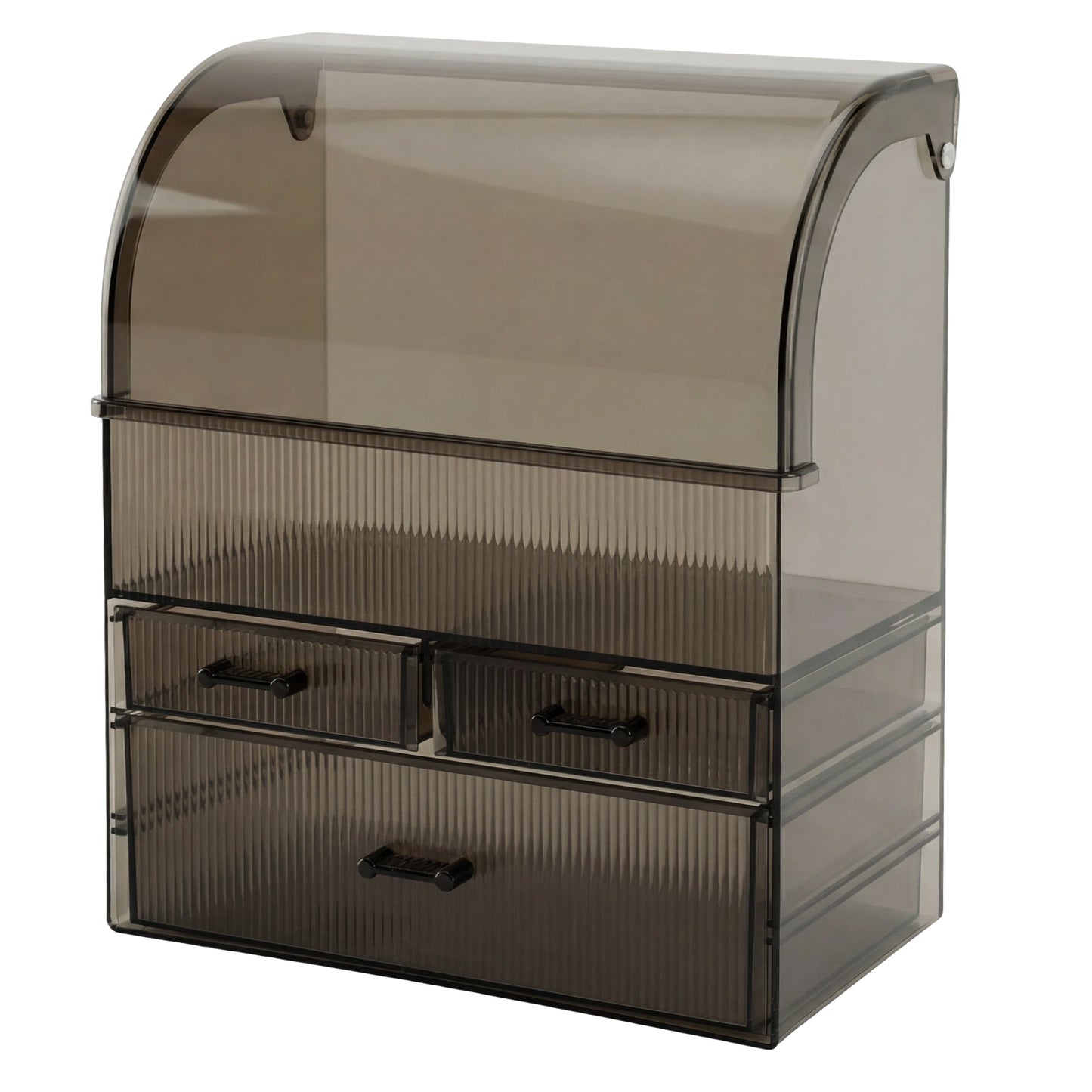 ilus Makeup Storage Organiser Acrylic Cosmetics Organizer Transparent Black