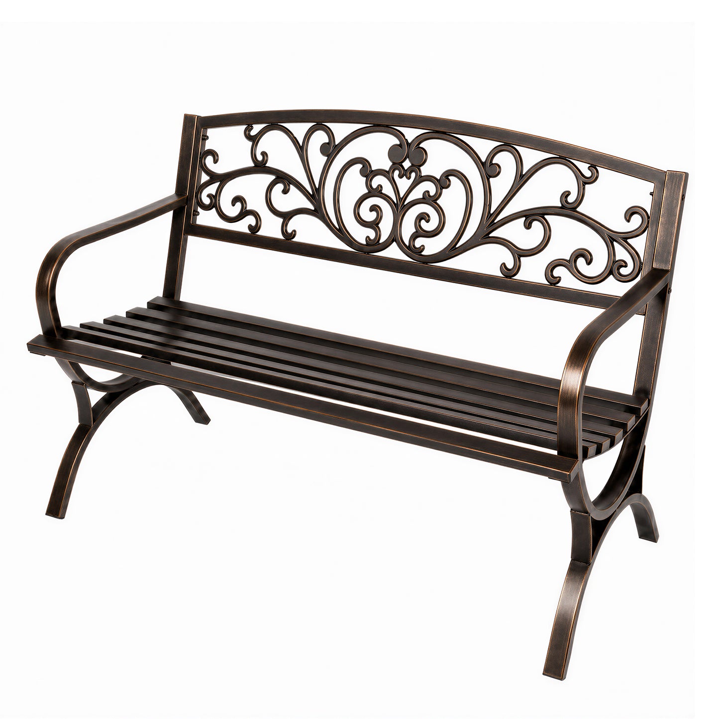 Levede Garden Bench Butterfly Cast Iron Outdoor Bench 300kg Metal Bronze