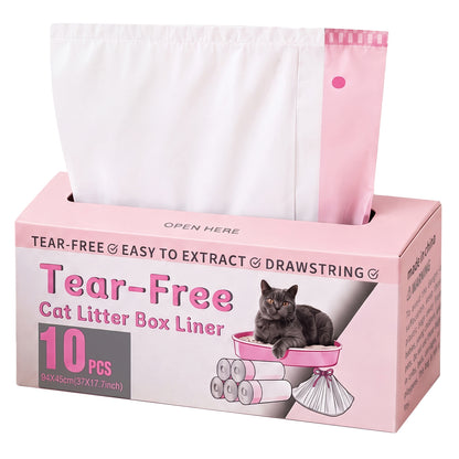 Skylos Cat Litter Bags Auto Scoop Bin Liners Heavy Duty Drawstring 30/40/120 Pack