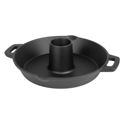 Toque Chicken Roaster Stand Cast Iron BBQ Pan Non Stick Beer Can Turkey Holder
