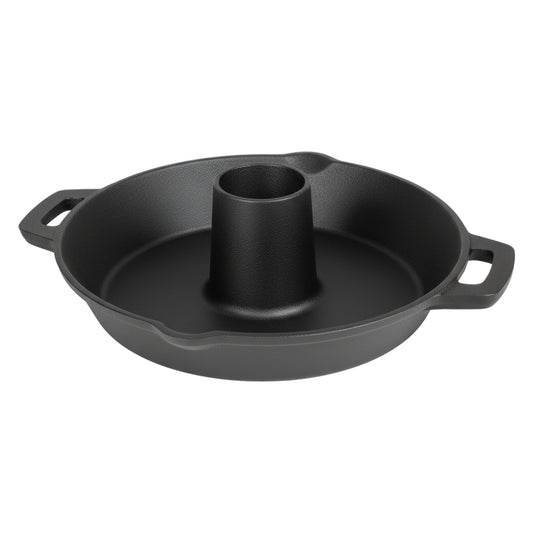 Toque Chicken Roaster Stand Cast Iron BBQ Pan Non Stick Beer Can Turkey Holder