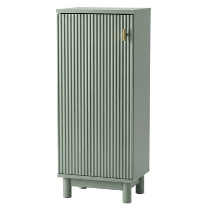 Levede 80cm Tall Bathroom Cabinet Vanity Narrow Storage Cupboard Fluted 3 Tier