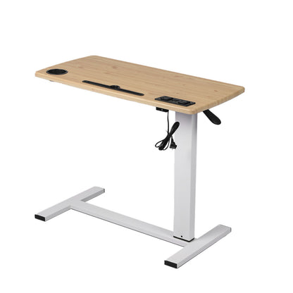 Standing Desk Height Adjustable Stand Over Bed Laptop Table Shelf Electric USB