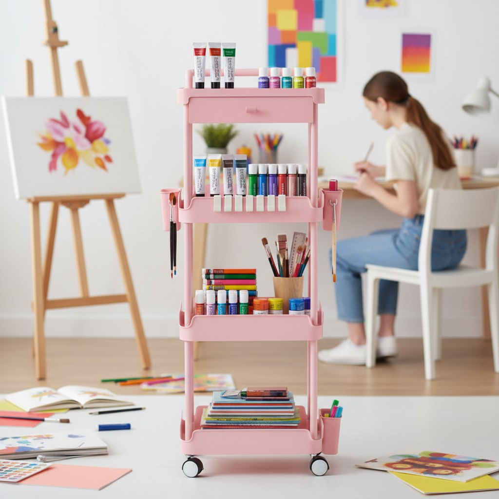 Levede Rolling Kitchen Cart Island Portable Serving Trolley Beauty Storage Rack
